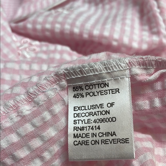 Miss Elaine Pink Textured Pajama Set - Picture 5 of 7